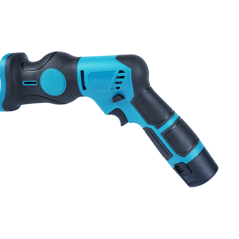 Sierra alternativa con batería de litio de alta capacidad ZY9201 de 12 V con motor de alta capacidad, mandril autoajustable y mango forrado en cuero suave.