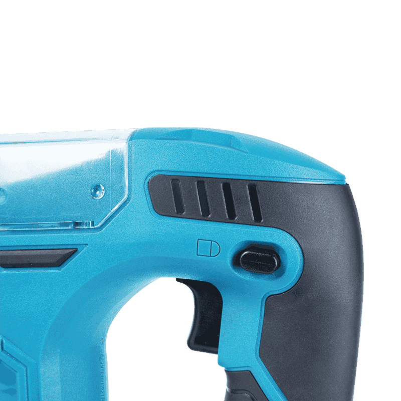 Sierra de calar de litio ZY9101 de 21 V, máquina cortadora de velocidad variable. Adecuado para cortar madera y metal en bancos de trabajo fijos, con capacidad de corte en ángulo ajustable.