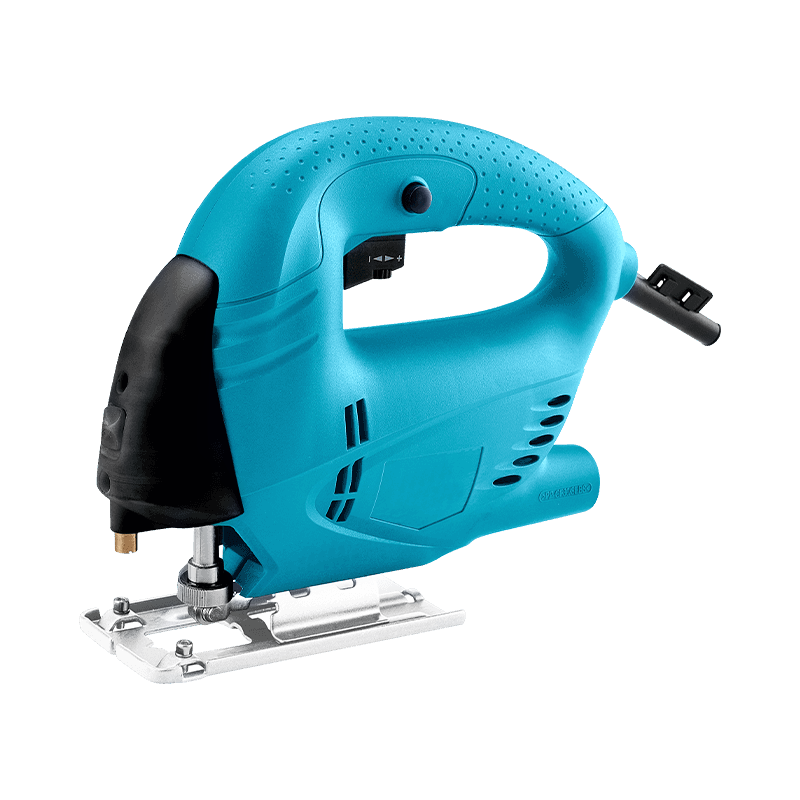 Sierra caladora de alta potencia ZY6505A de 500 W con guía láser externa, interruptor de velocidad variable y mango ergonómico.